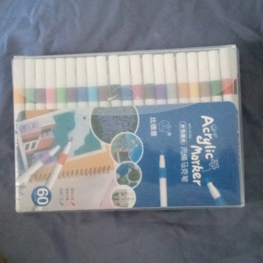 60 count set of acrylic markers 😀